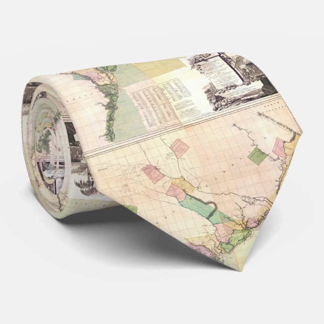 Vintage Map of South Carolina (1757) Tie (Rolled)