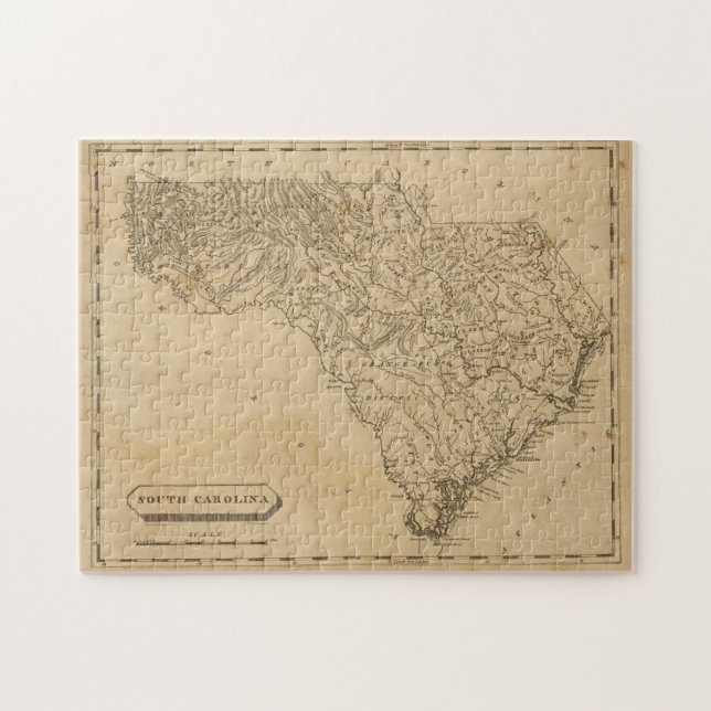 Vintage Map of South Carolina (1812) Jigsaw Puzzle (Horizontal)