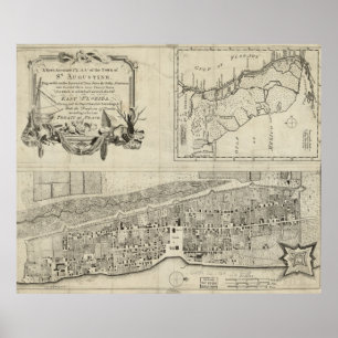 Vintage Map of St. Augustine FL (1764) Poster