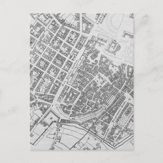 Vintage Map of Stuttgart Germany (1794) Postcard (Front)