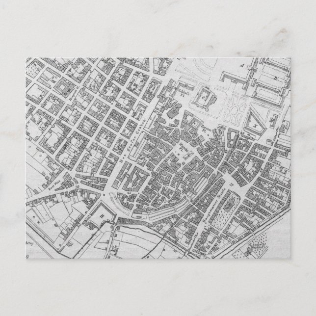 Vintage Map of Stuttgart Postcard (Front)