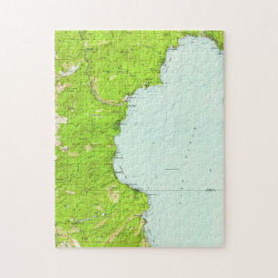 Vintage Map of Tahoe California (1955) Jigsaw Puzzle