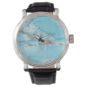 Vintage Map of the Caribbean - U.S. Watch