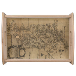 Vintage Map of The Chesapeake Bay (1778) Serving Tray