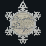 Vintage Map of The Dominican Republic (1750) Snowflake Pewter Christmas Ornament<br><div class="desc">This is a vintage map of the Dominican Republic produced in 1750.</div>