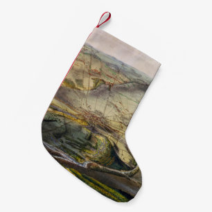 Vintage Map of The Gettysburg Battlefield (1863) Small Christmas Stocking