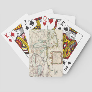 Vintage Map of The Great Lakes (1755) Playing Cards