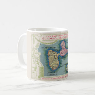 Vintage Map of the Island of Guadeloupe Mug