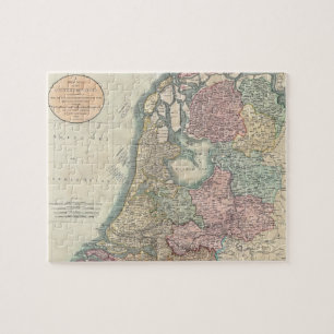 Vintage Map of the Netherlands (1799) Jigsaw Puzzle