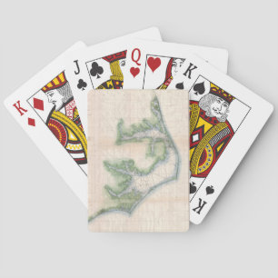 Vintage Map of The North Carolina Coast (1875) Playing Cards