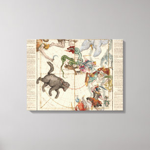Vintage Map of the North Pole Canvas Print