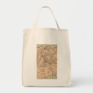 Vintage Map of The Panama Canal (1885) Tote Bag