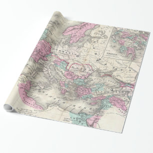 Vintage Map of The Roman Empire (1862) Wrapping Paper