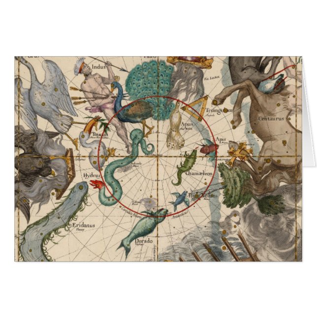 Vintage Map of the South Pole (Front Horizontal)
