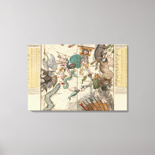 Vintage Map of the South Pole Canvas Print