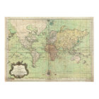 Vintage Map of The World (1778)