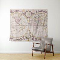 Vintage Map of The World (1782)
