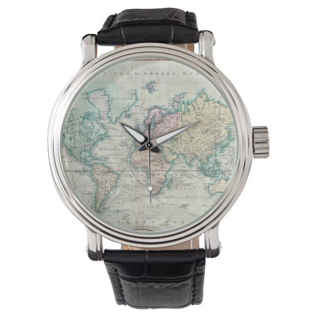 Vintage Map of The World (1801) Watch (Front)