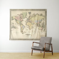 Vintage Map of The World (1840)