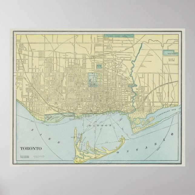 Vintage Map of Toronto (1901) Poster (Front)