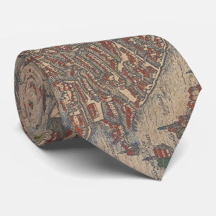 Vintage Map of Venice Italy (1572) Tie