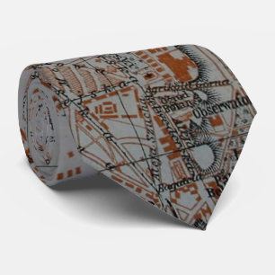 Vintage Map of Warsaw Poland (1914) Tie