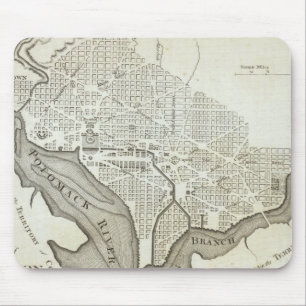 Vintage Map of Washington D.C. (1794) Mouse Pad
