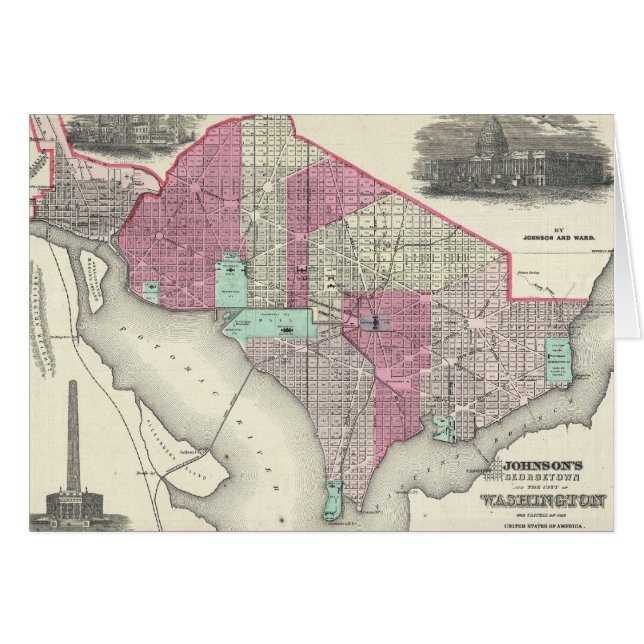 Vintage Map of Washington D.C. (1866) (Front Horizontal)