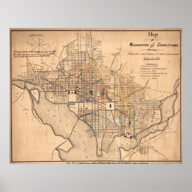 Vintage Map of Washington D.C. (1879) Poster (Front)
