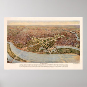 Vintage Map of Washington DC (1915) Poster