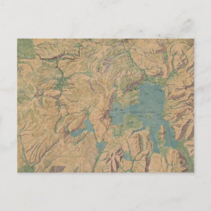 Vintage Map of Yellowstone National Park (1914) Postcard