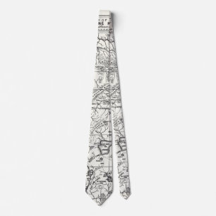 Vintage Map of Yellowstone National Park Tie