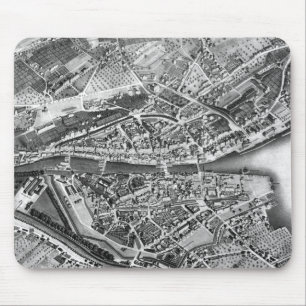 Vintage Map of Zurich Switzerland (1850) Mouse Pad