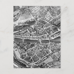 Vintage Map of Zurich Switzerland (1850) Postcard