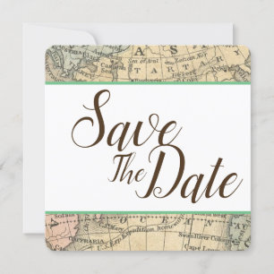 Vintage Map Save The Date