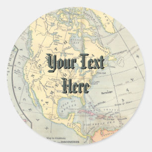 Vintage Map Stickers
