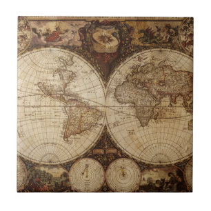 Vintage Map Tile