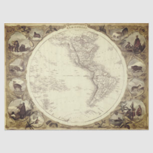 Vintage Map Tissue Paper
