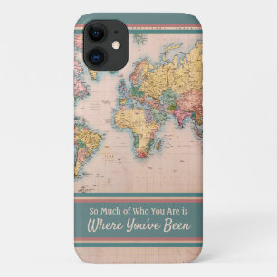 Vintage Map World Atlas Travel Lover's Case-Mate iPhone Case