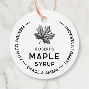 Vintage maple syrup label