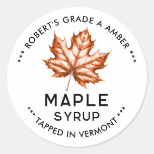 Vintage maple syrup label