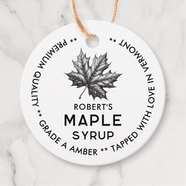 Vintage maple syrup label (Front)