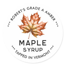 Vintage maple syrup label