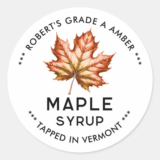 Vintage maple syrup label (Front)