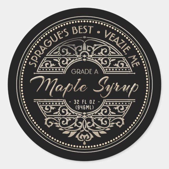 Vintage Maple Syrup Label (Front)