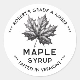 Vintage maple syrup label