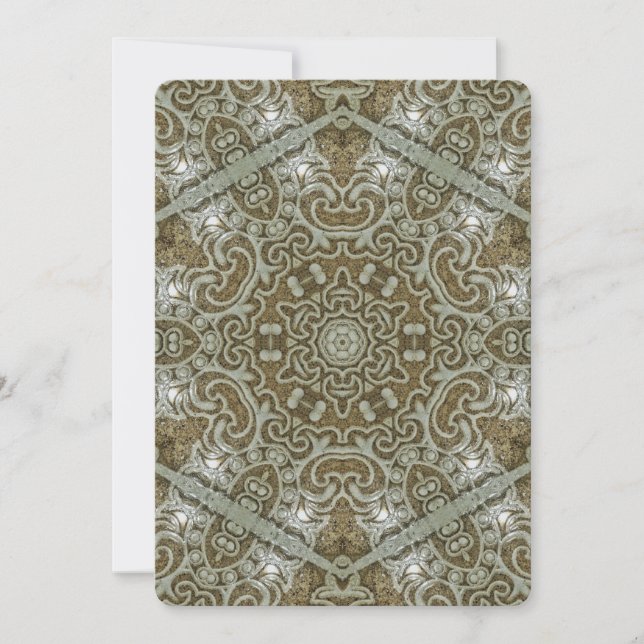 Vintage Marble Texture Wedding Invitation (Front)