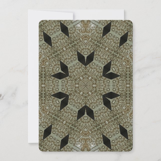 Vintage Marble Texture Wedding Invitation (Front)