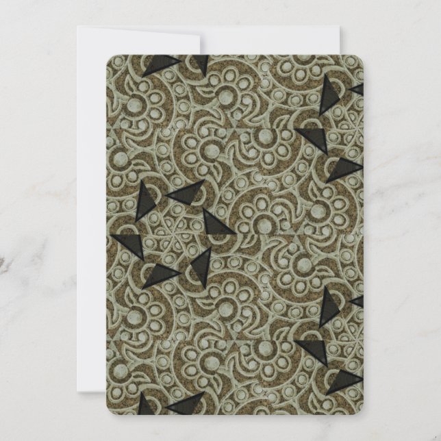 Vintage Marble Texture Wedding Invitation (Front)
