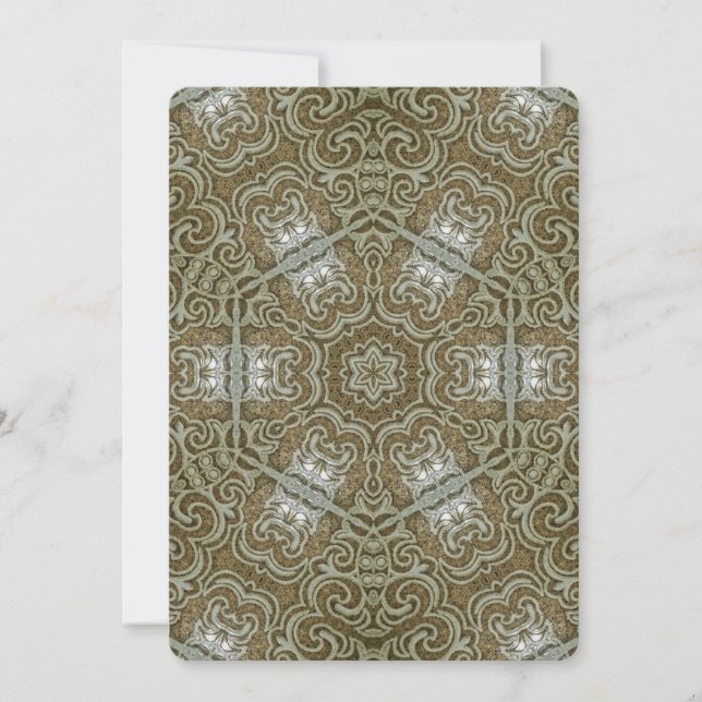 Vintage Marble Texture Wedding Invitation (Front)